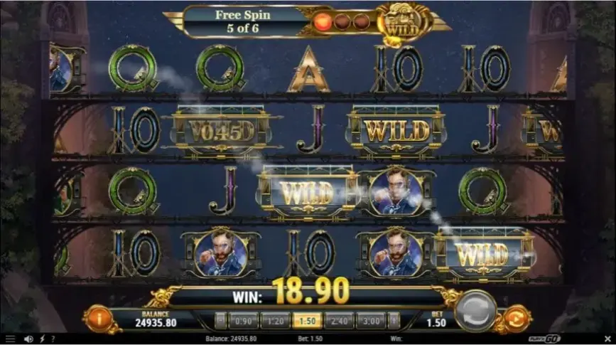 Wild Rails slot screenshot 