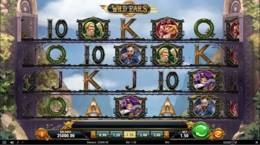 Wild Rails slot screenshot 