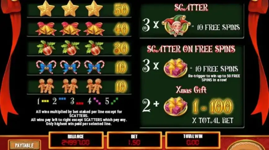 Xmas Joker slot screenshot 