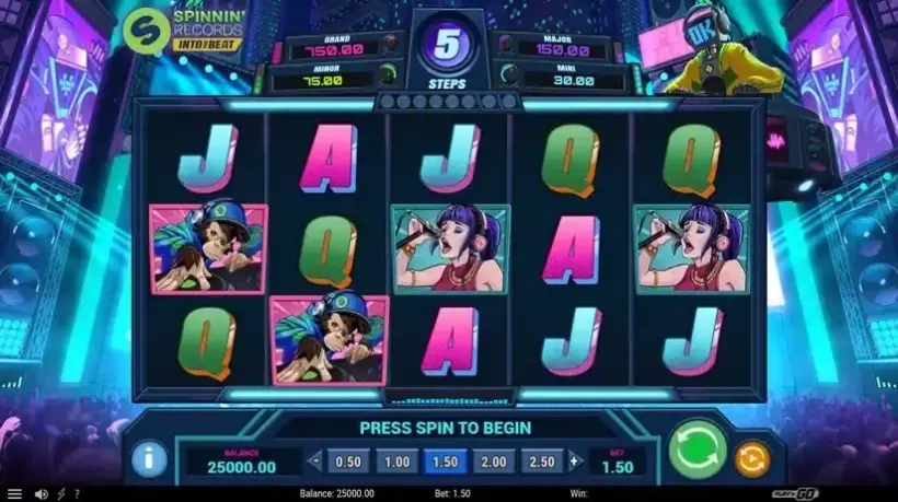Spinnin’ Records Into the Beat slot screenshot 