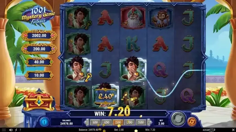 1001 Mystery Genie Fortunes slot screenshot 