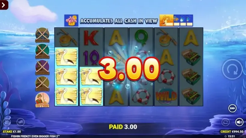 Fishin’ Frenzy Even Bigger Fish 2 slot screenshot 
