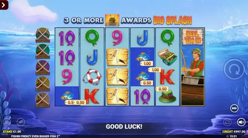 Fishin’ Frenzy Even Bigger Fish 2 slot screenshot 2
