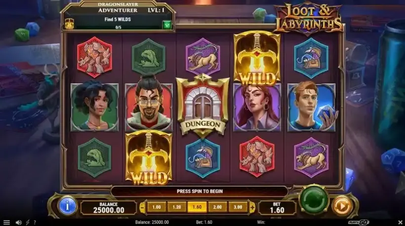 Loot & Labyrinths slot screenshot 