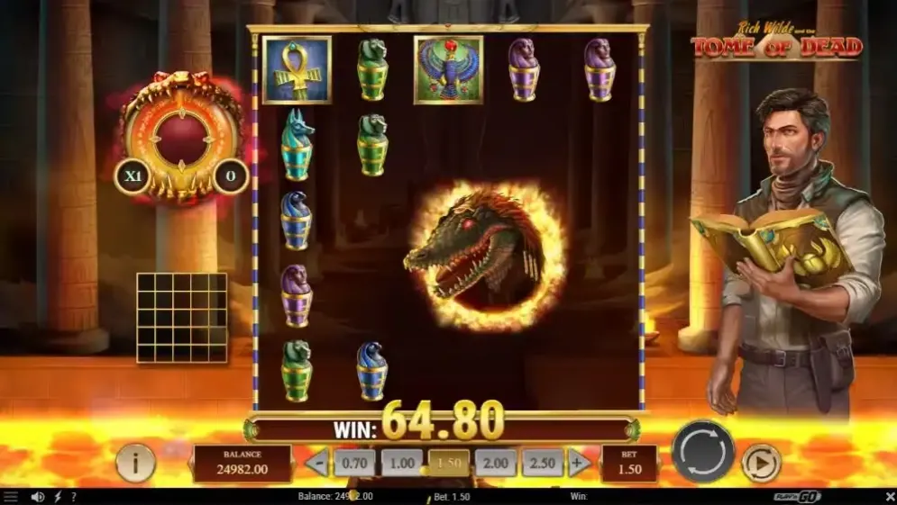 Rich Wilde and the Tome of Dead slot screenshot 5