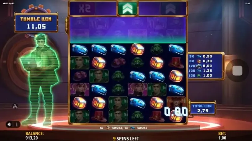 Vault Squad slot screenshot 