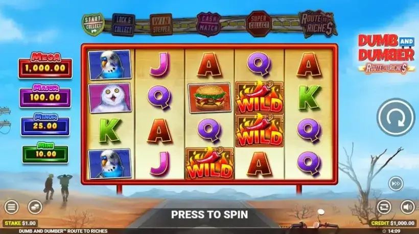 Dumb and Dumber Route to Riches slot screenshot 