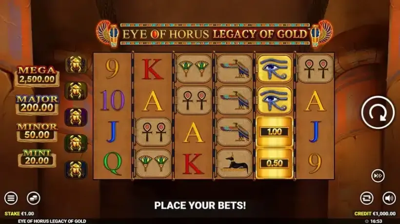 Eye of Hours Legacy of Gold slot screenshot 