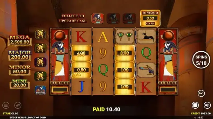 Eye of Hours Legacy of Gold slot screenshot 