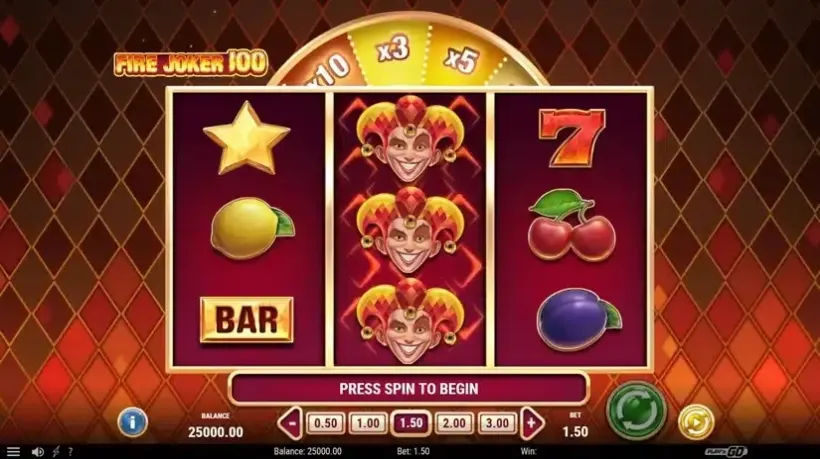 Fire Joker 100 slot screenshot 