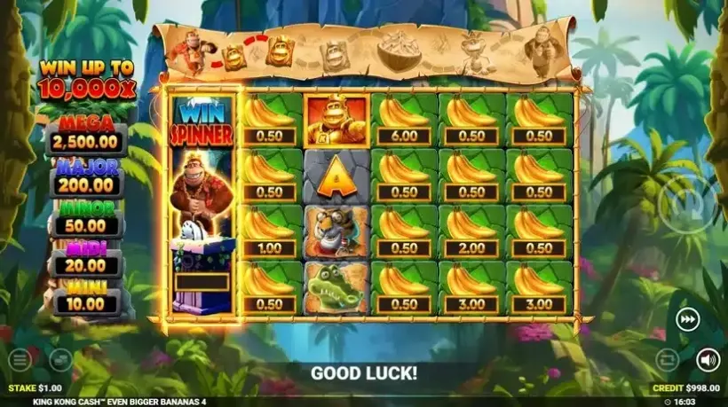 King Kong Cash Even Bigger Bananas 4 slot screenshot 