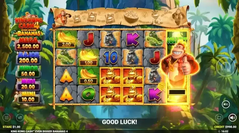 King Kong Cash Even Bigger Bananas 4 slot screenshot 2