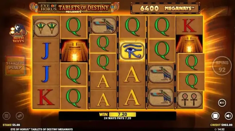 Eye of Horus Tablets of Destiny Megaways slot screenshot 3