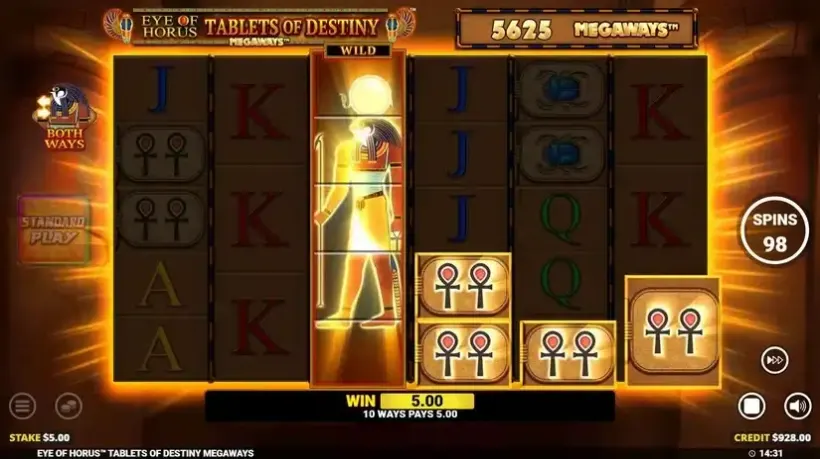 Eye of Horus Tablets of Destiny Megaways slot screenshot 2
