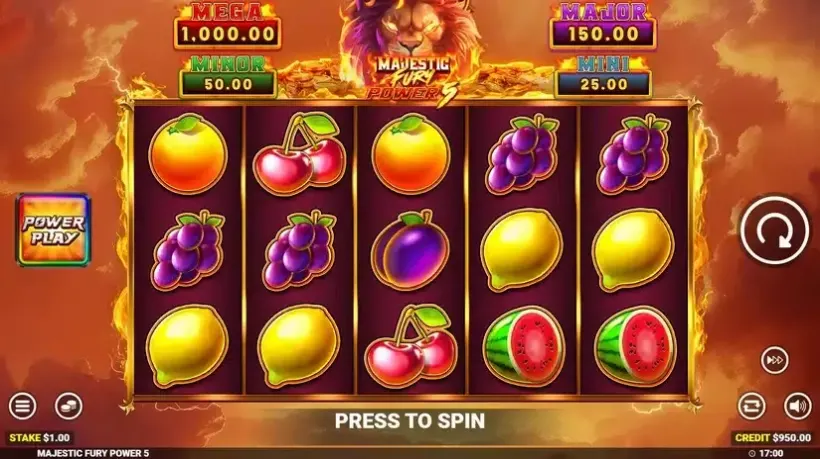 Majestic Fury Power 5 slot screenshot 1