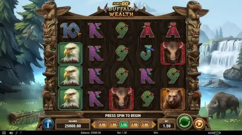 Buffalo of Wealth slot screenshot 