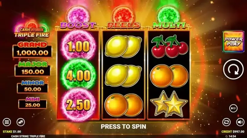 Cash Strike Triple Fire slot screenshot 2