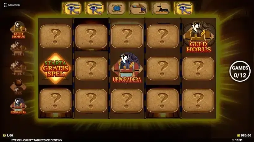 Eye of Horus Tablets of Destiny slot screenshot 3
