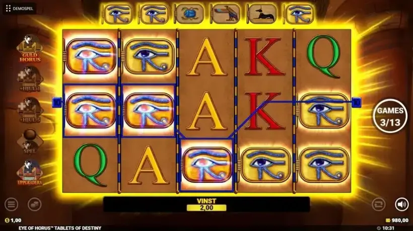 Eye of Horus Tablets of Destiny slot screenshot 4
