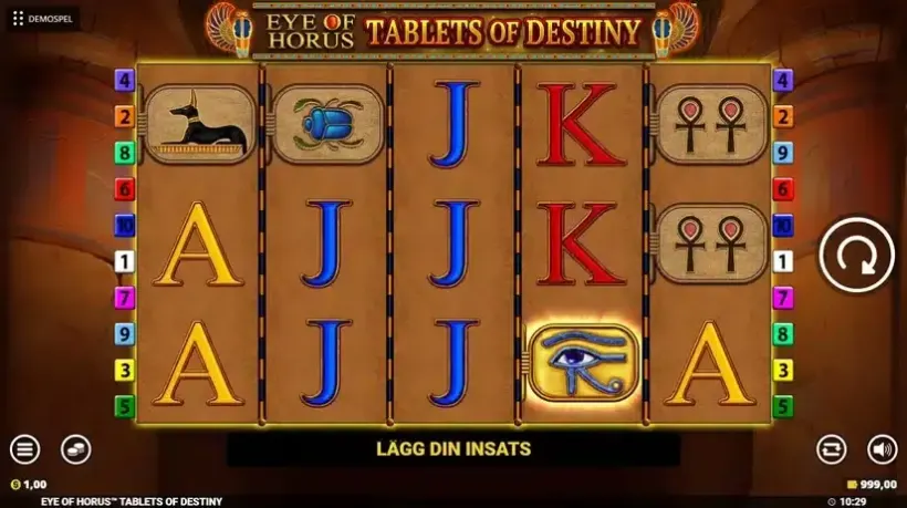 Eye of Horus Tablets of Destiny slot screenshot 1