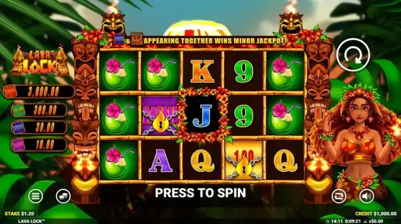 Lava Lock slot screenshot 3