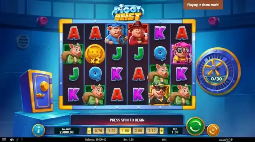 Piggy Heist slot screenshot 