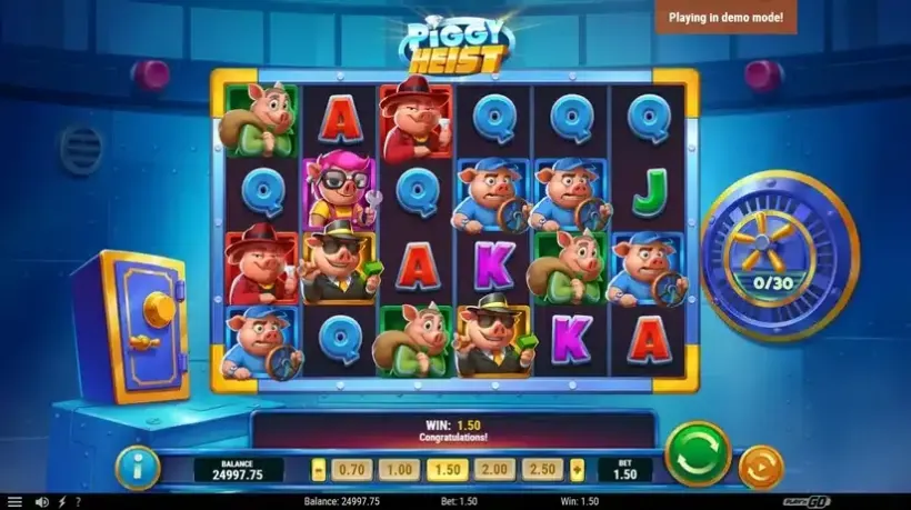 Piggy Heist slot screenshot 2