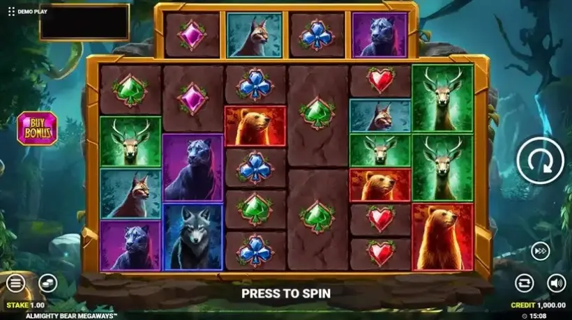 Almighty Bear Megaways slot screenshot 1