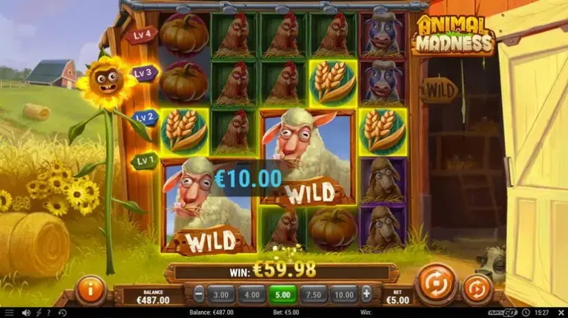 Animal Madness slot screenshot 