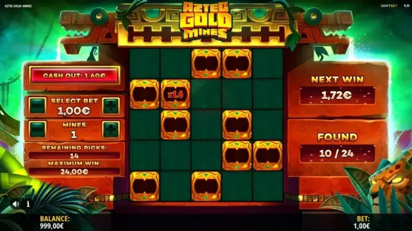 Aztec Gold Mines slot screenshot 2