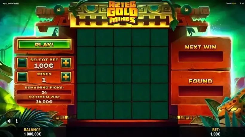 Aztec Gold Mines slot screenshot 