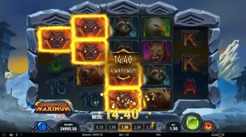 Beasts of Fire Maximum slot screenshot 2