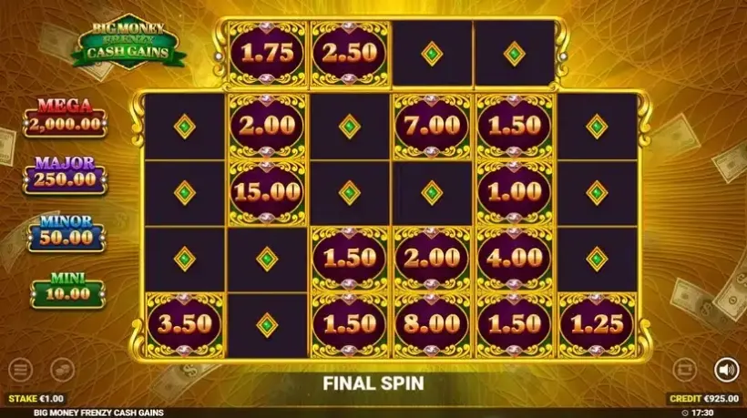 Big Money Frenzy Cash Gains slot screenshot 