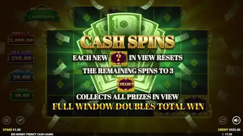 Big Money Frenzy Cash Gains slot screenshot 3