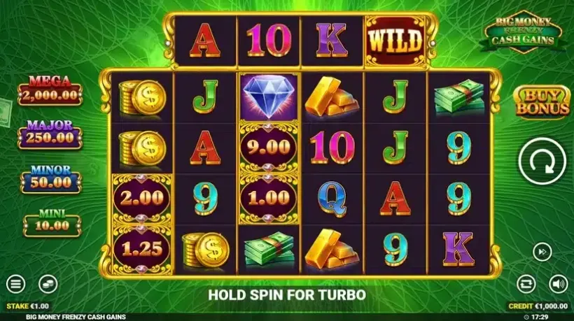 Big Money Frenzy Cash Gains slot screenshot 