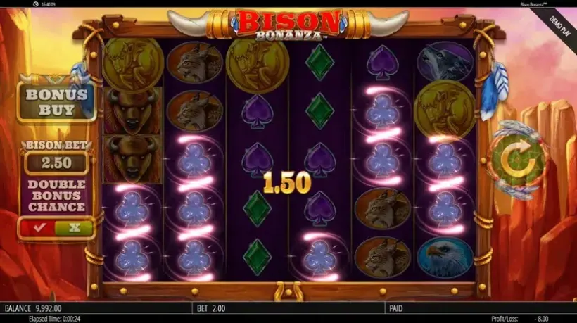 Bison Bonanza slot screenshot 2