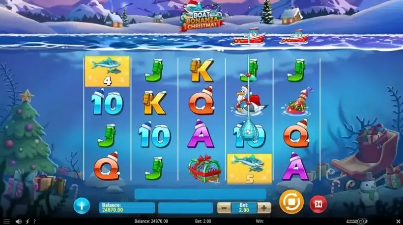 Boat Bonanza Christmas slot screenshot 3