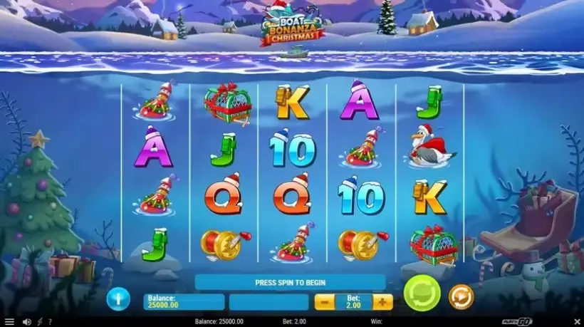 Boat Bonanza Christmas slot screenshot 