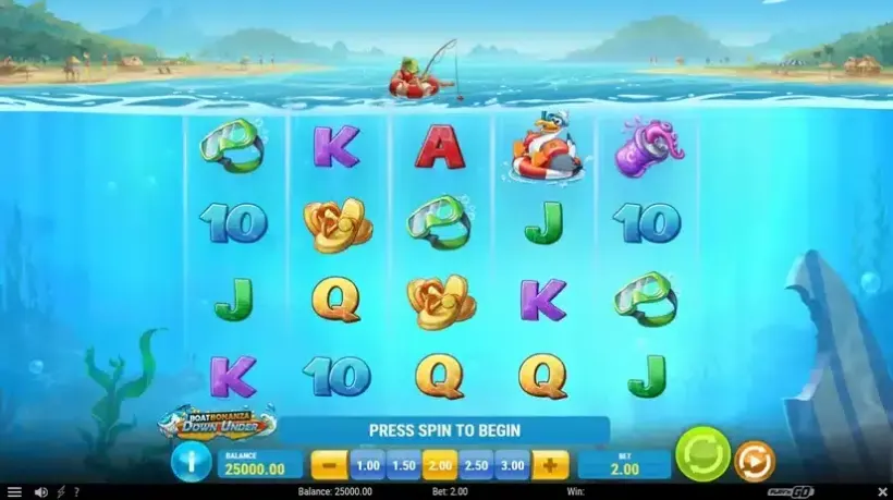 Boat Bonanza Down Under slot screenshot 