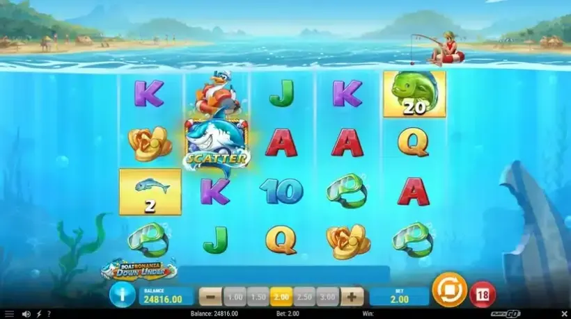 Boat Bonanza Down Under slot screenshot 