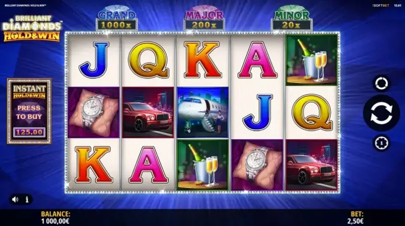 Brilliant Diamonds: Hold & Win slot screenshot 