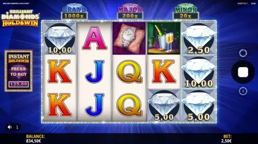 Brilliant Diamonds: Hold & Win slot screenshot 3