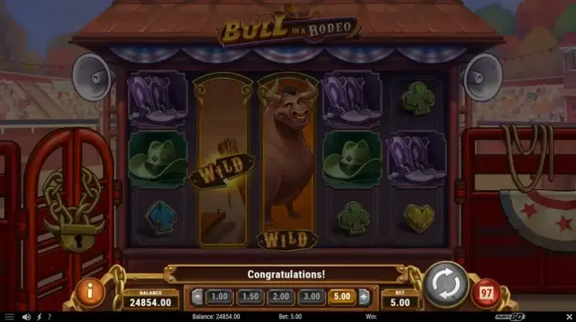 Bull in a Rodeo slot screenshot 4