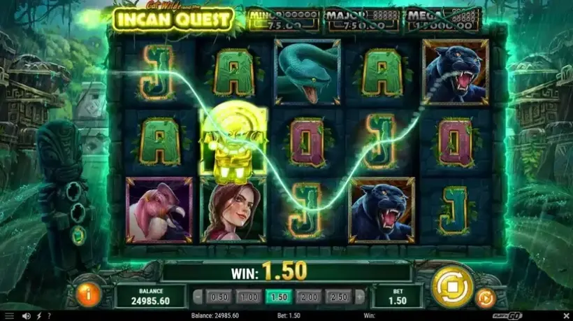 Cat Wilde and the Incan Quest slot screenshot 2