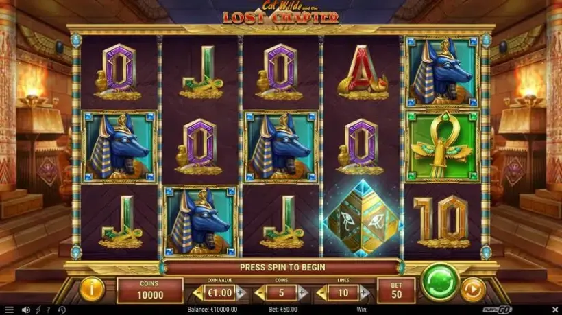 Cat Wilde and the Lost Chapter slot screenshot 