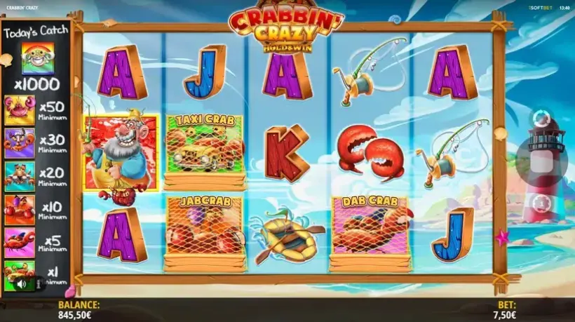 Crabbin’ Crazy slot screenshot 