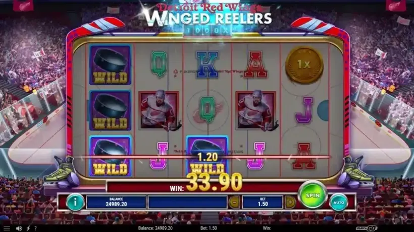 Detroit Red Wings Winged Reelers slot screenshot 4