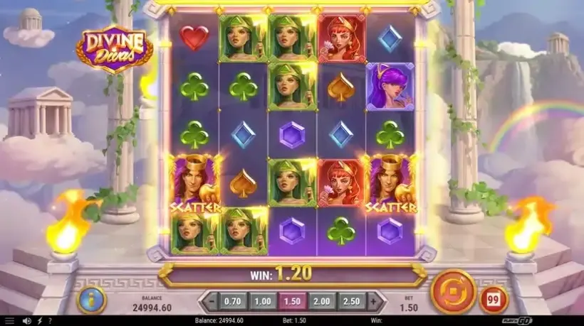 Divine Divas slot screenshot 3