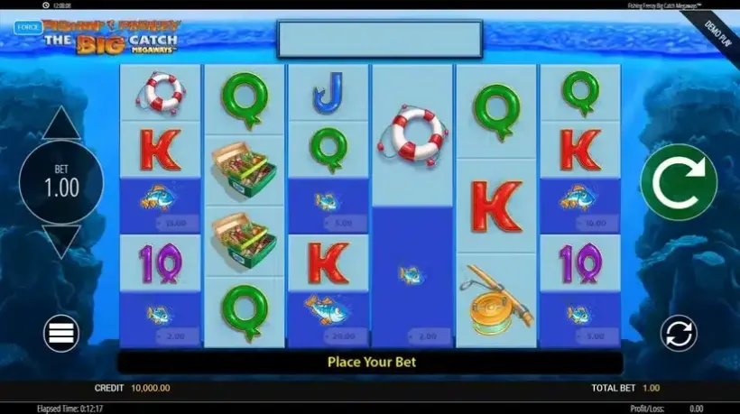 Fishin’ Frenzy The Big Catch Megaways slot screenshot 