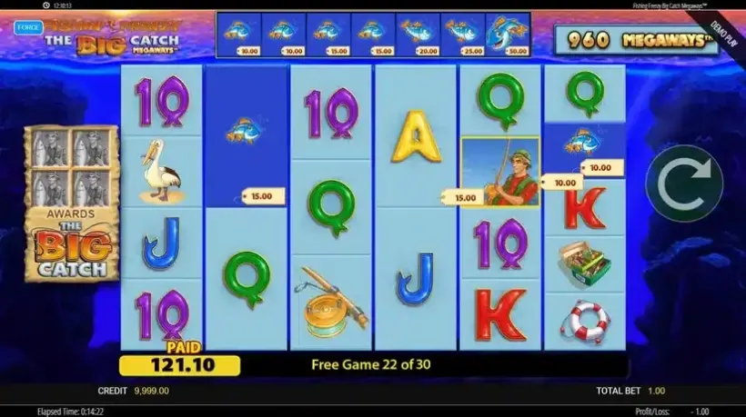 Fishin’ Frenzy The Big Catch Megaways slot screenshot 